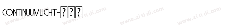 ContinuumLight字体转换