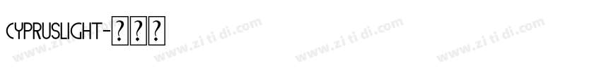 CyprusLight字体转换
