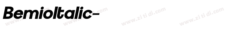 BemioItalic字体转换