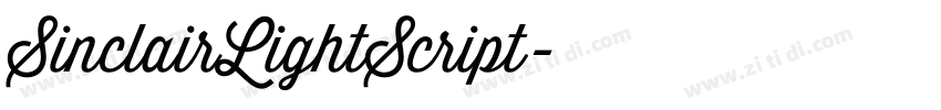 SinclairLightScript字体转换
