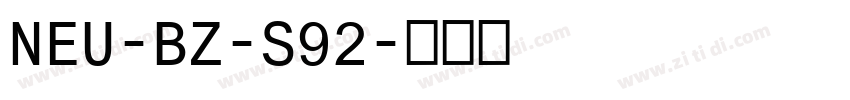NEU-BZ-S92字体转换