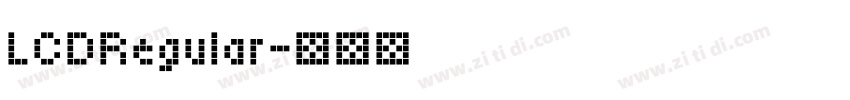 LCDRegular字体转换