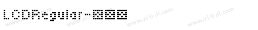 LCDRegular字体转换
