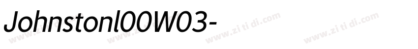Johnstonl00W03字体转换