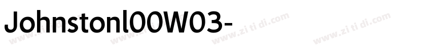 Johnstonl00W03字体转换