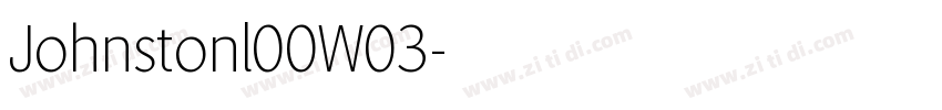 Johnstonl00W03字体转换