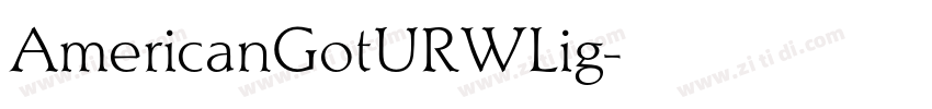 AmericanGotURWLig字体转换 AmericanGotURWLig字体转换