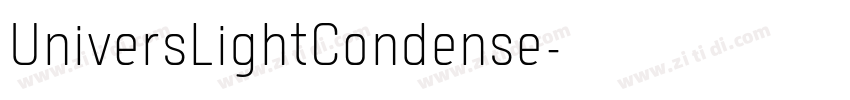 UniversLightCondense字体转换