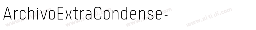 ArchivoExtraCondense字体转换 ArchivoExtraCondense字体转换