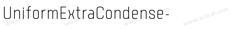 UniformExtraCondense字体转换 UniformExtraCondense字体转换