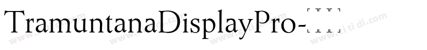TramuntanaDisplayPro字体转换 TramuntanaDisplayPro字体转换