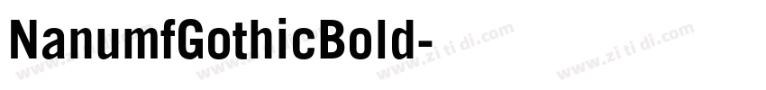 NanumfGothicBold字体转换