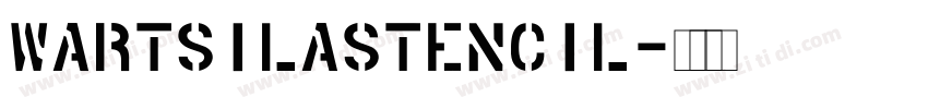 WartsilaStencil字体转换