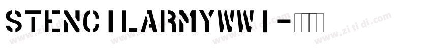 stencilArmyWWI字体转换