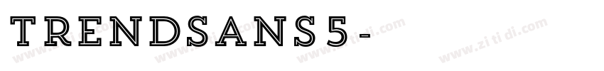 TrendSans5字体转换