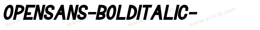 Opensans-BoldItalic字体转换