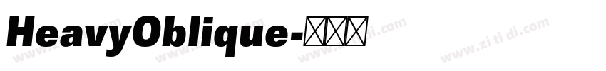 HeavyOblique字体转换