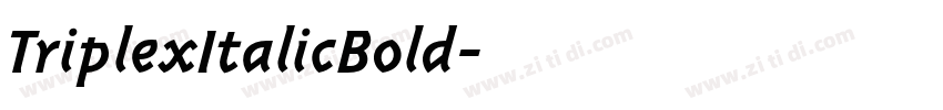TriplexItalicBold字体转换