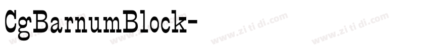 CgBarnumBlock字体转换
