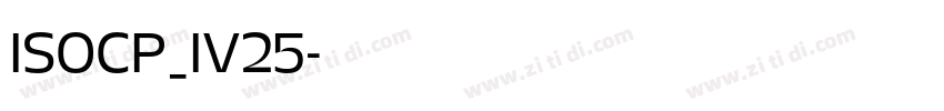 ISOCP_IV25字体转换