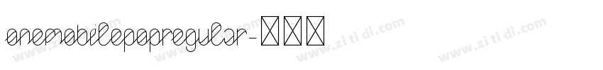 ONEMobilePOPRegular字体转换