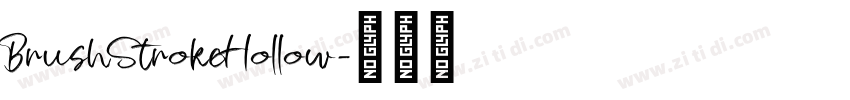 BrushStrokeHollow字体转换