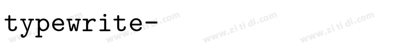 typewrite字体转换
