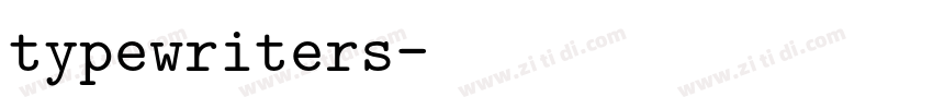 typewriters字体转换