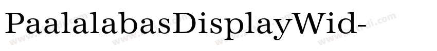 PaalalabasDisplayWid字体转换