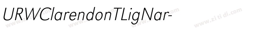 URWClarendonTLigNar字体转换