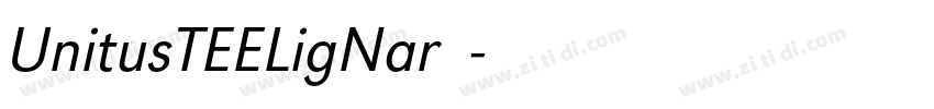 UnitusTEELigNar字体字体转换
