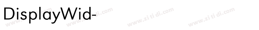 DisplayWid字体转换