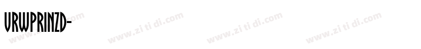 URWPrinzD字体转换