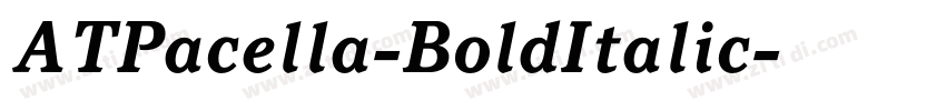 ATPacella-BoldItalic字体转换
