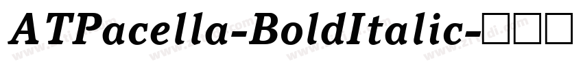 ATPacella-BoldItalic字体转换