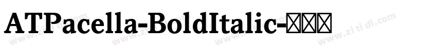ATPacella-BoldItalic字体转换