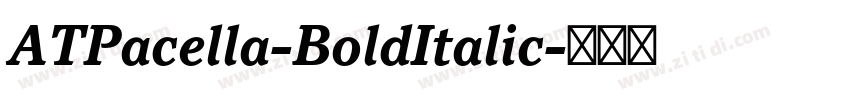 ATPacella-BoldItalic字体转换