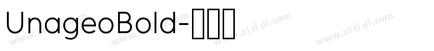 UnageoBold字体转换