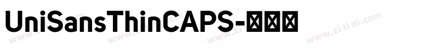 UniSansThinCAPS字体转换