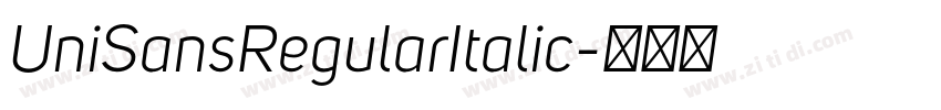 UniSansRegularItalic字体转换