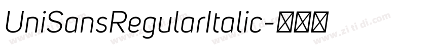 UniSansRegularItalic字体转换
