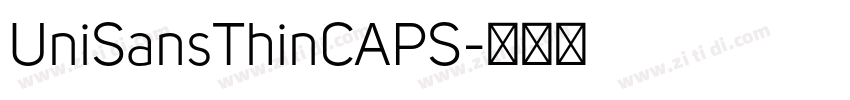UniSansThinCAPS字体转换