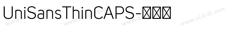 UniSansThinCAPS字体转换