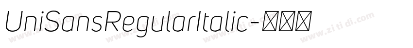 UniSansRegularItalic字体转换