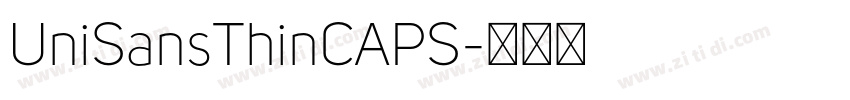 UniSansThinCAPS字体转换