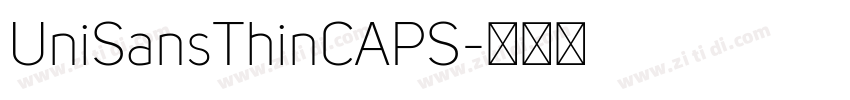 UniSansThinCAPS字体转换