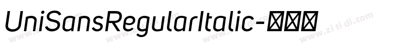 UniSansRegularItalic字体转换