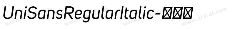 UniSansRegularItalic字体转换