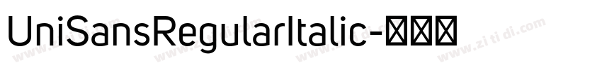 UniSansRegularItalic字体转换