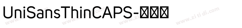 UniSansThinCAPS字体转换